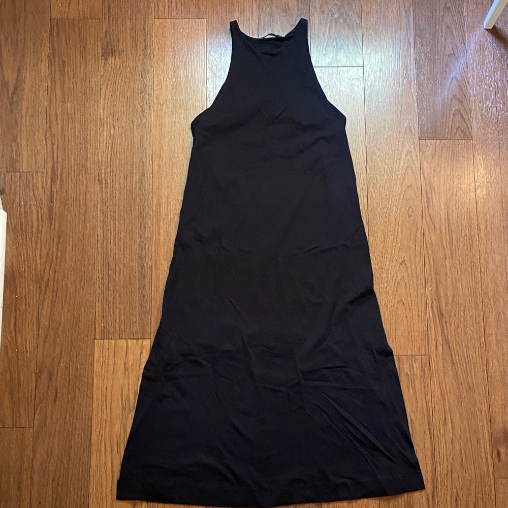 Zara Black Sleeveless Midi Dress